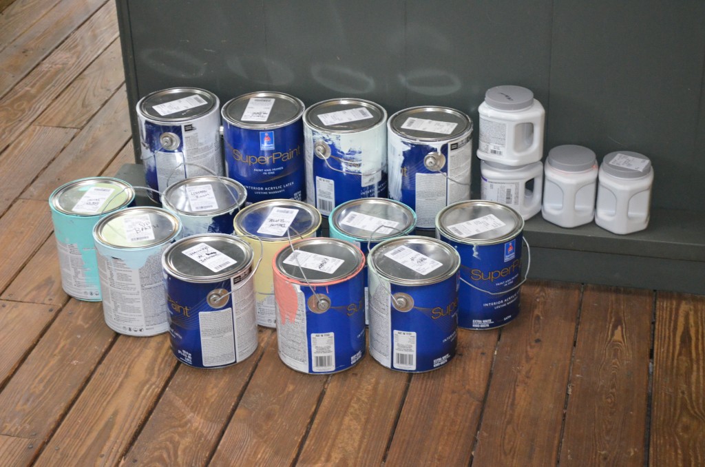 All the paint it took to paint our house