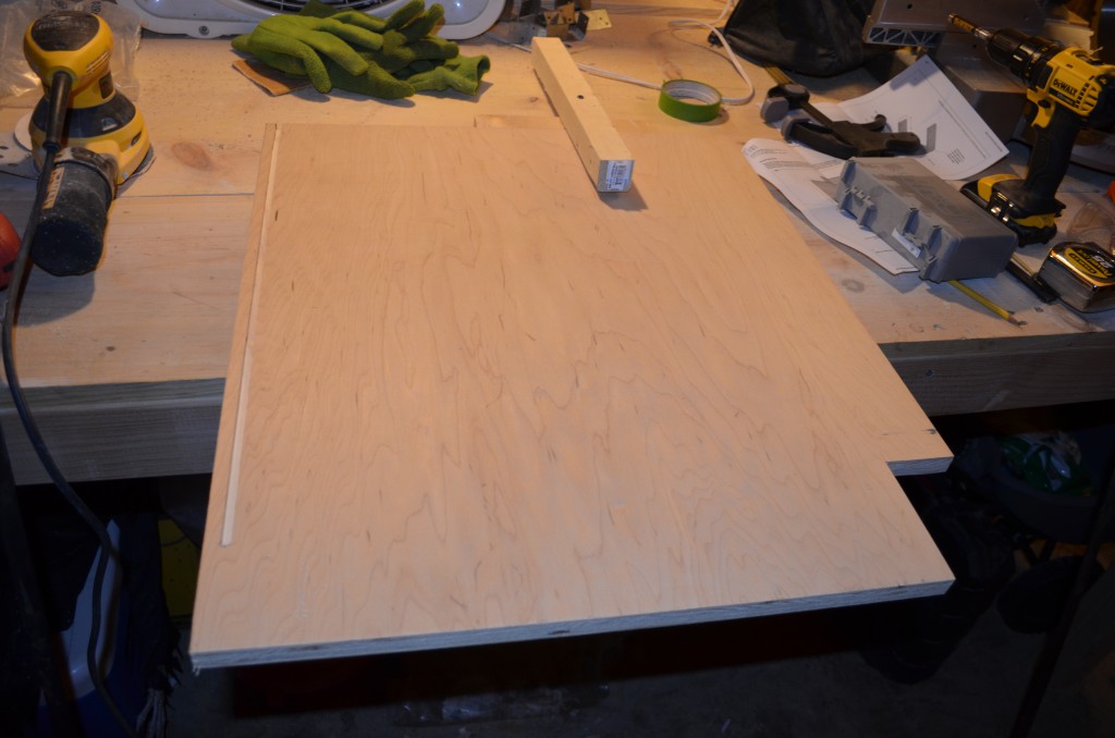 Each piece of plywood was routed out to fit the backing.